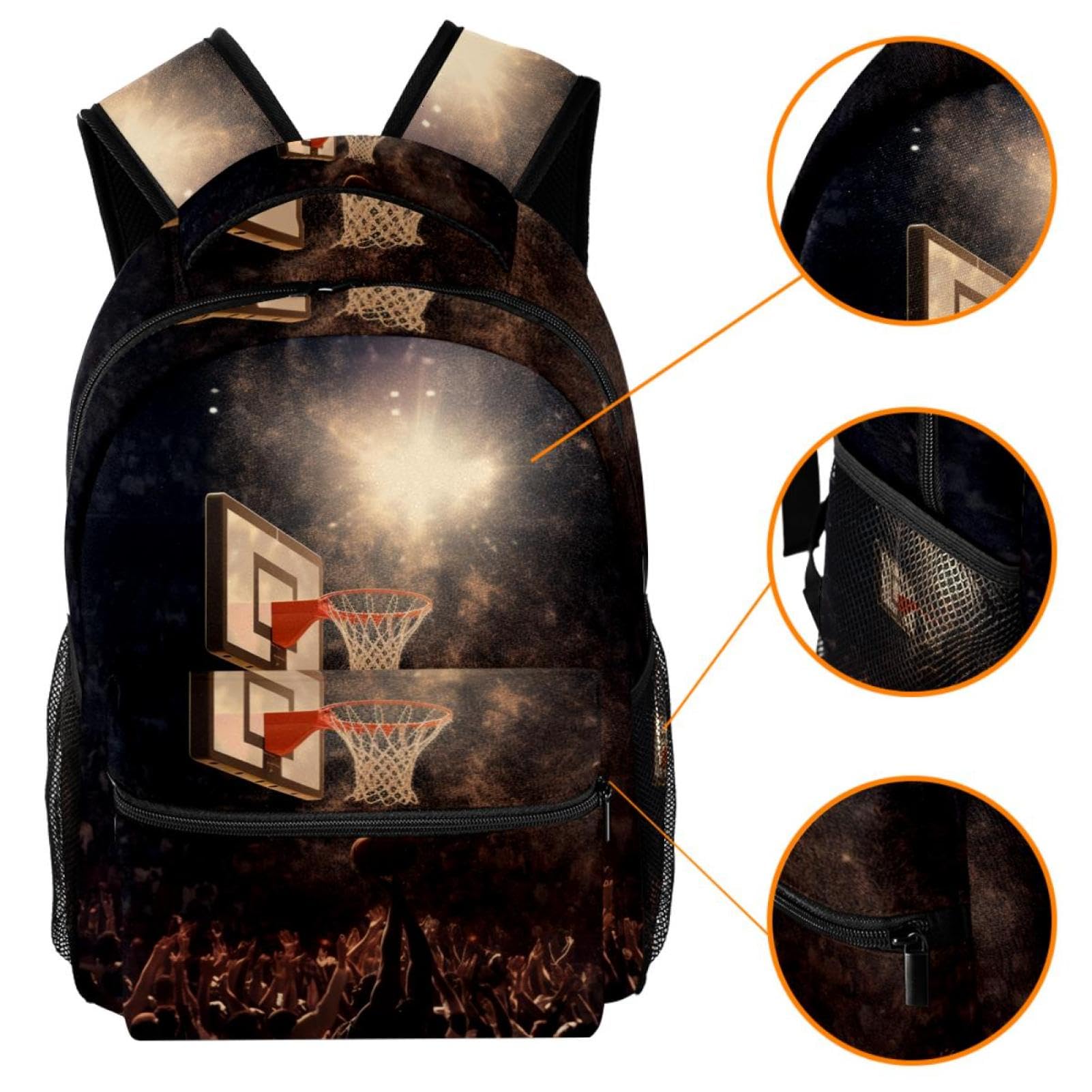 Men's & Women's Travel Backpack - Durable Basketball Backpack with Hoop Accessories | Perfect for Gym, School, Hiking & Outdoor Adventures