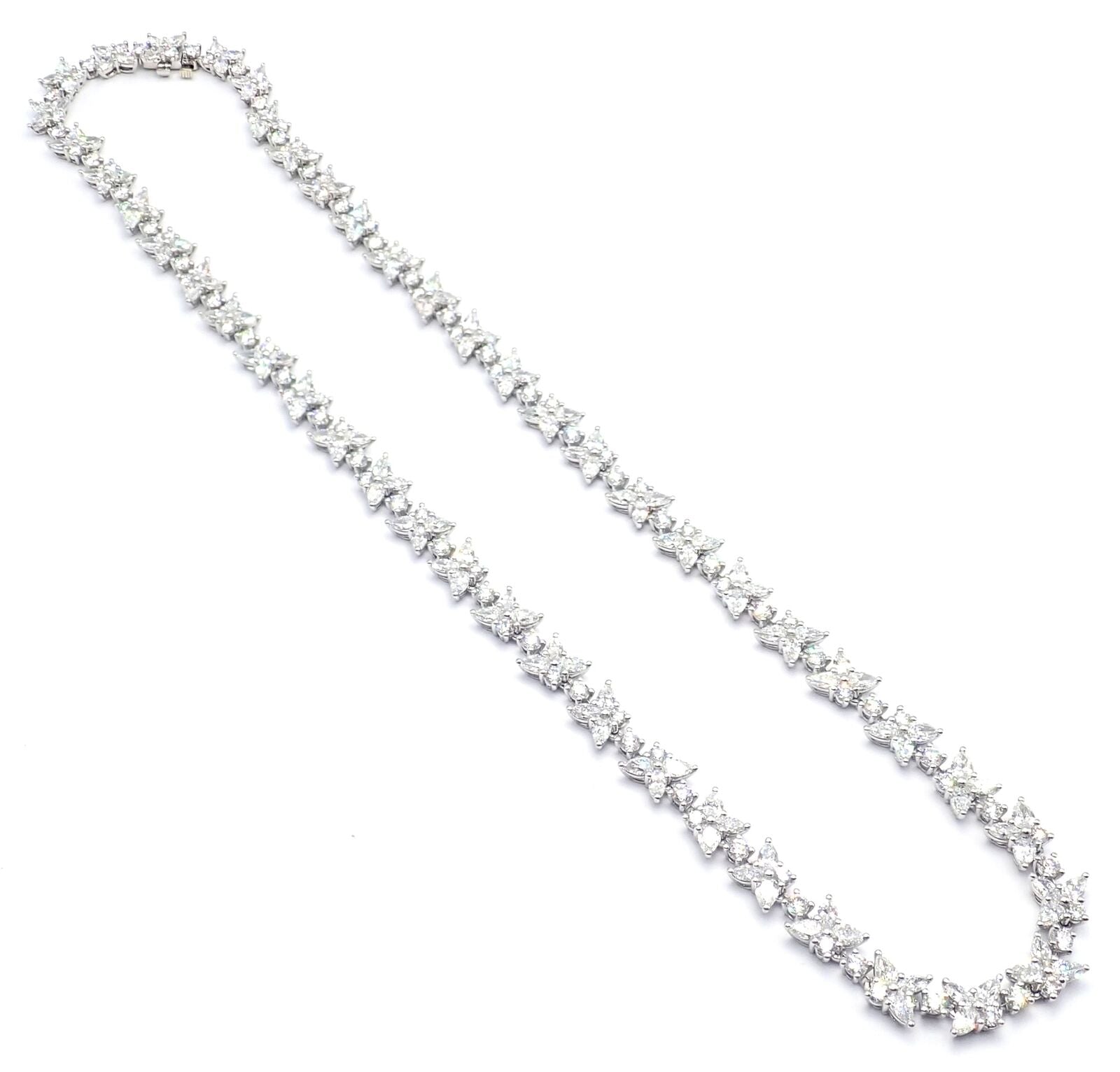 Authentic Tiffany & Co Victoria Platinum 15.83ct Diamond Cluster Necklace | Luxury Diamond Jewelry for Women | Perfect for Weddings, Anniversaries & Special Occasions