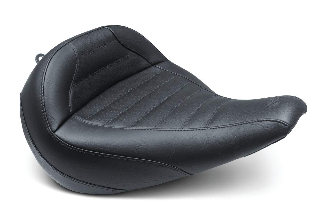 Mustang Touring Solo Seat for Harley FLSL (2018-2020) - Black Tuck & Roll Design | Comfortable Motorcycle Seat for Long Rides & Cruising