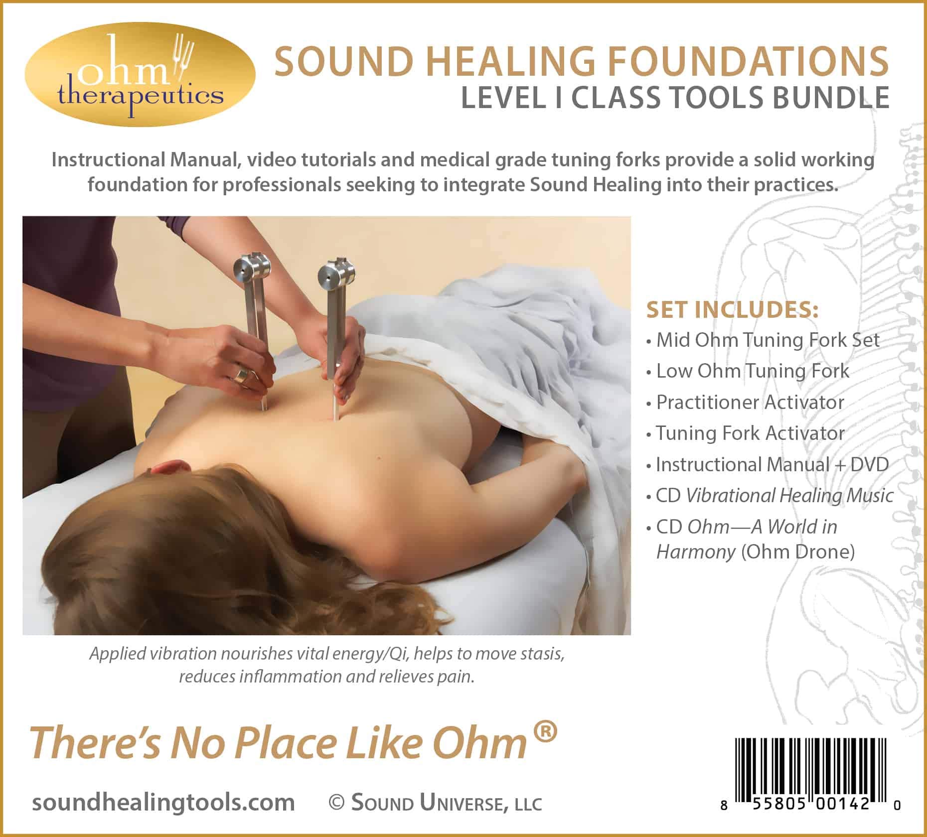 Ohm Therapeutics Sound Healing Kit for Healthcare Professionals - 2X 136.1Hz & 1X 68.05Hz Tuning Forks with Activators, Manual & Bonus Charts | Meditation, Therapy & Energy Healing Tools