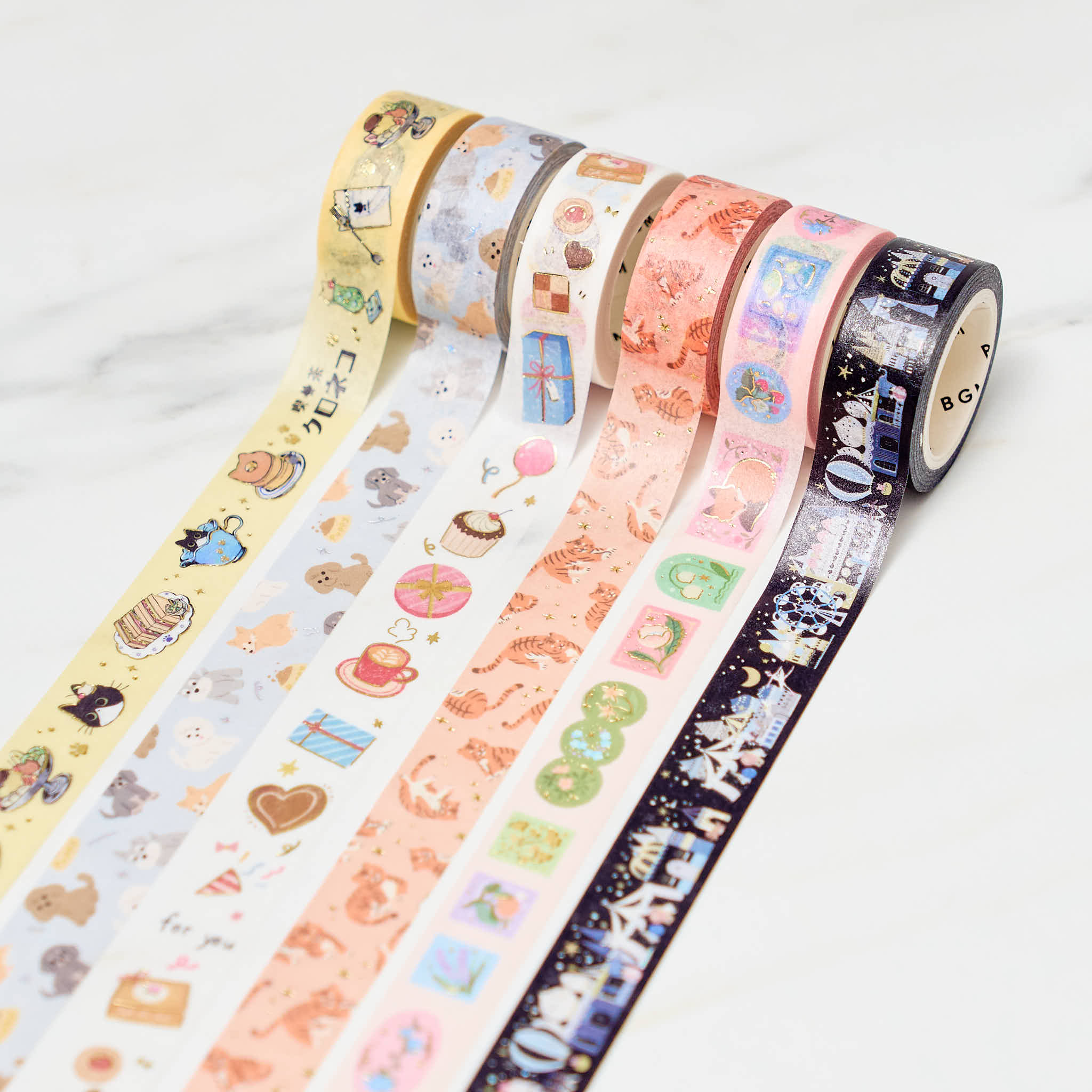 BGM Life Series 15mm Foil Masking Tape - High Quality Decorative Tape for Scrapbooking, DIY Crafts & Home Decor - Perfect for Art Projects, Gift Wrapping & Office Organization
