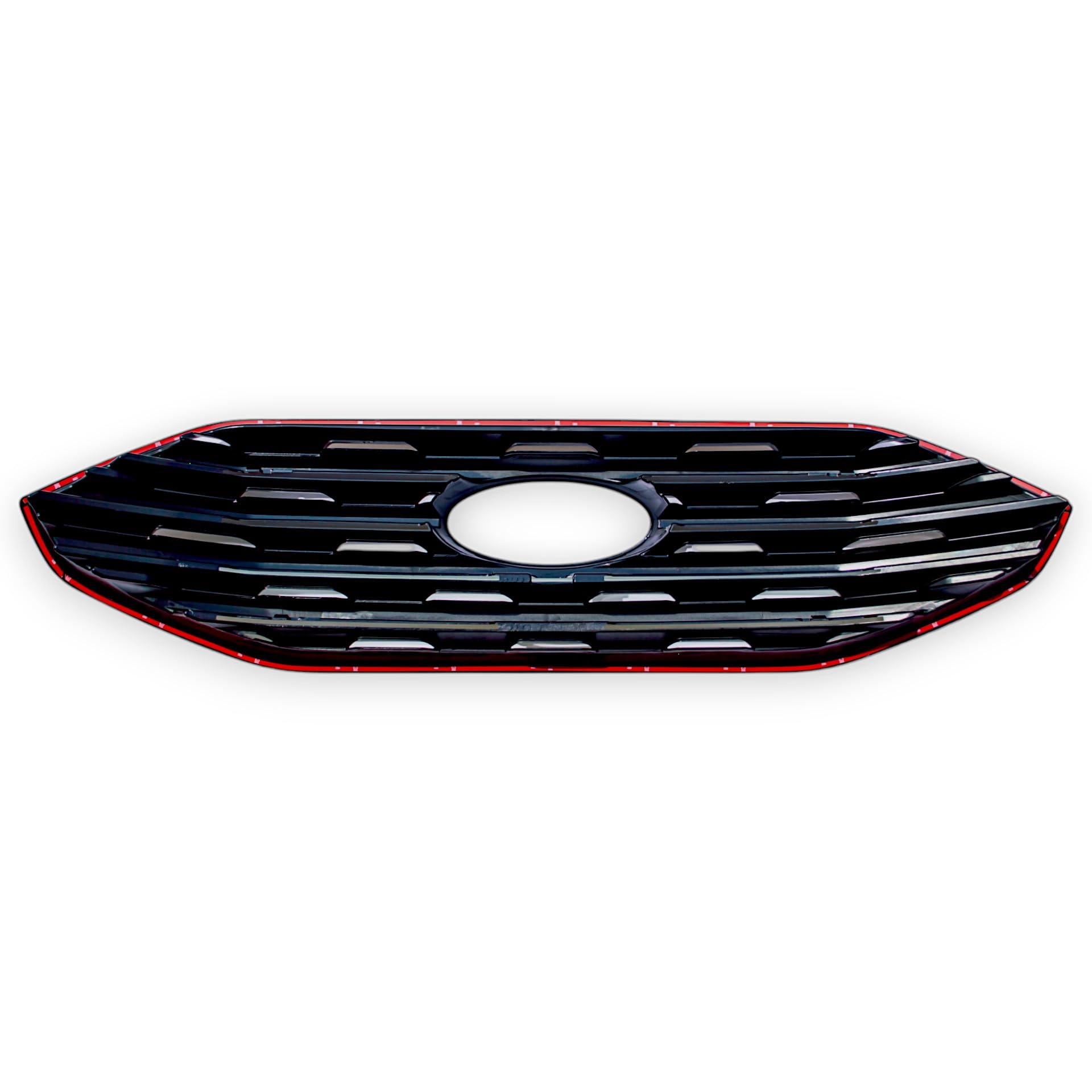 Black Chrome Delete Front Grille Overlay for 2019-2022 Ford Edge SE & SEL (No Camera) | Easy No-Tool Installation with Secure Adhesive Tape | US Patented | Upgrade Your Ride's Style for Daily Commute & Car Shows