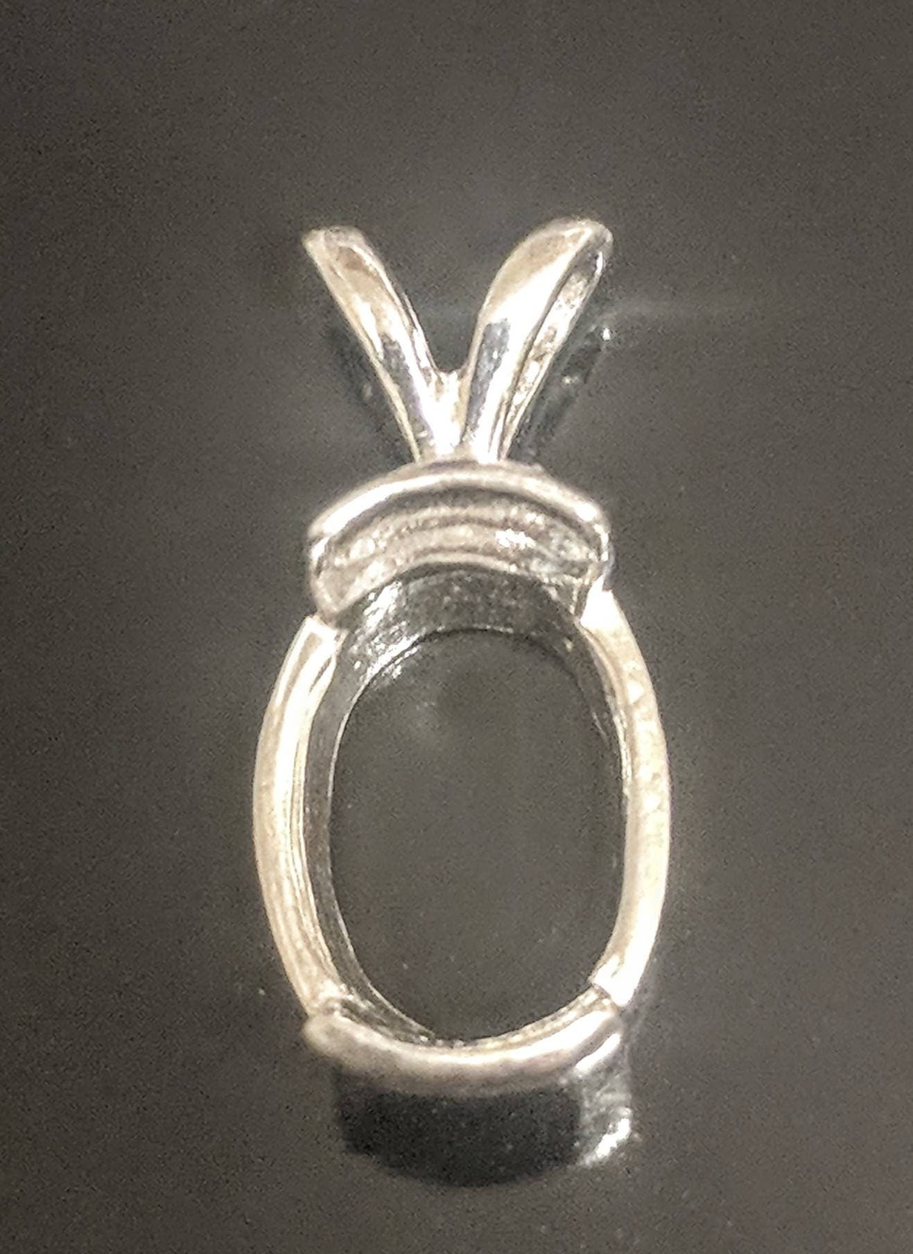 Premium 7x5mm & 10x8mm Oval Plate Pendant Settings - Solid Sterling Silver or 14K Gold - Handcrafted in USA - Perfect for Jewelry Making, Custom Necklaces & Gift Giving