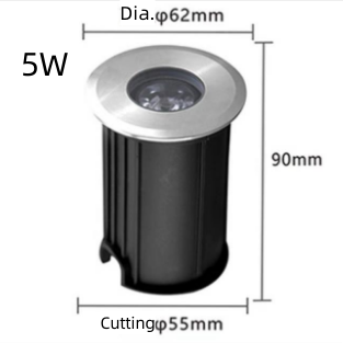 10Pack RGBW IP68 Waterproof Outdoor LED Underground Lights 5W 24V - Deck Lighting, Buried Lamp Spotlight for Pathway, Driveway, Garden - Recessed Landscape Lighting with Stainless Steel Body & Tempered Glass Lens - Perfect for Patio, Pool Area, and Yard Decoration