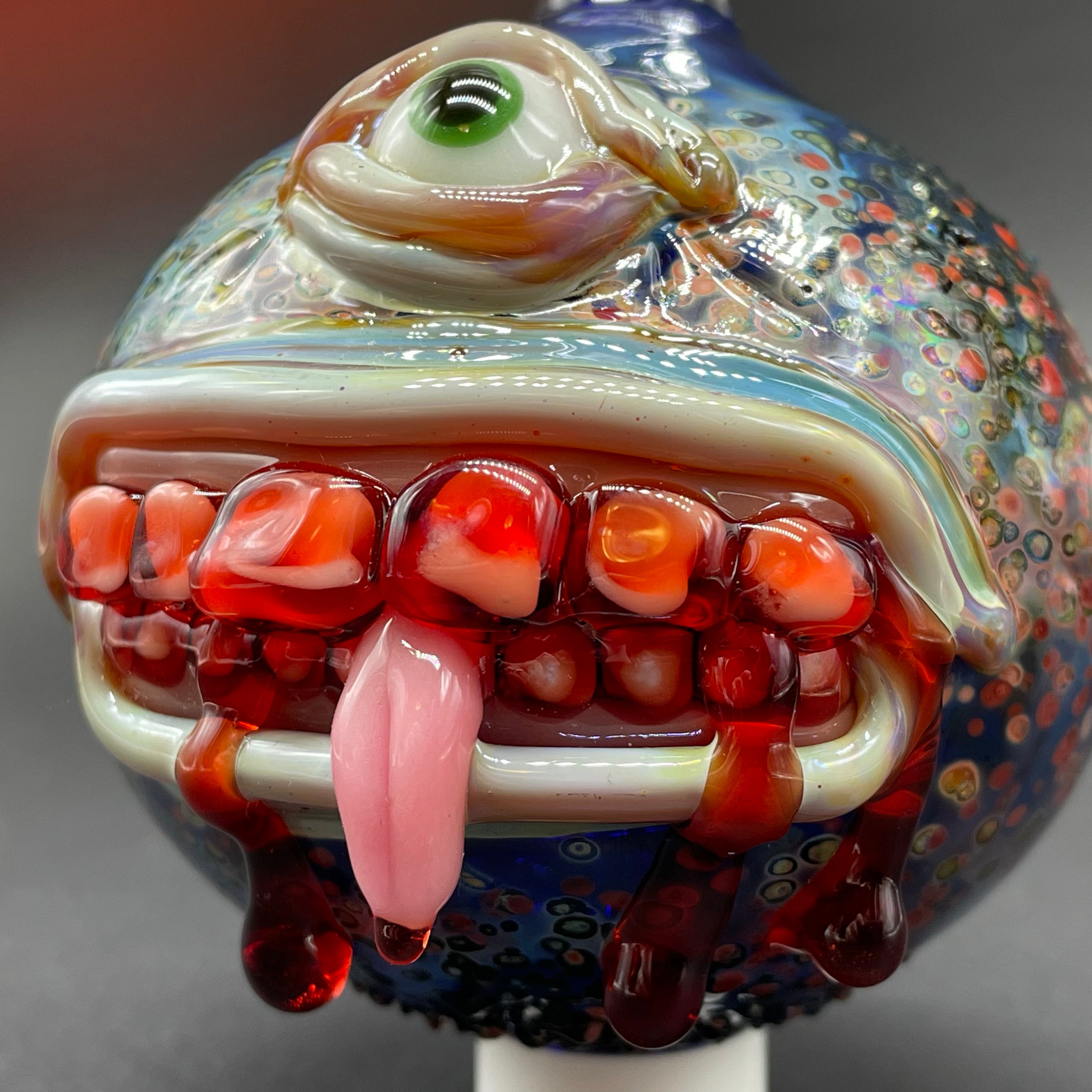 Beware I Bite Halloween Ornament - Funny Scary Decor for Halloween Party, Home, Office & Outdoor Decorations