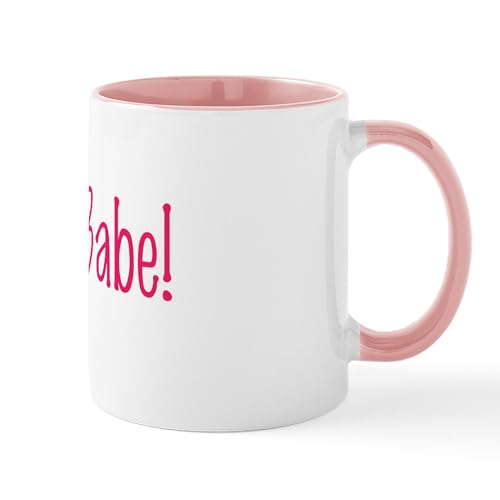 White/Pink Inside - Babe Mugs