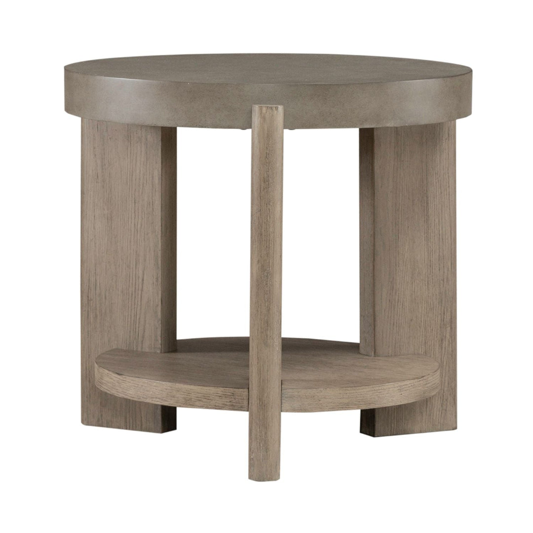 Affinity Round End Table - Modern Side Table for Living Room, Bedroom, or Office - Perfect for Coffee, Lamps, and Decor