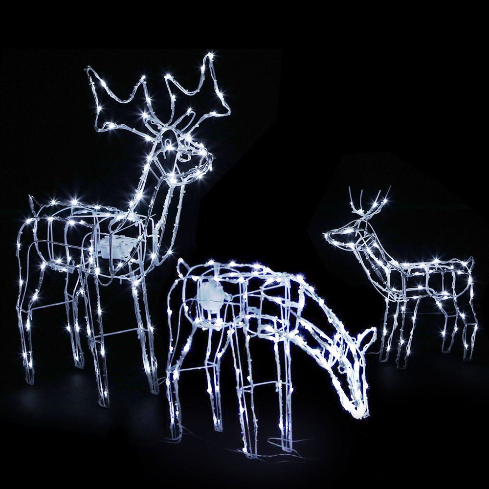 Waterproof LED Rope Lights with Christmas Reindeer Motif - Outdoor Holiday Decoration for Garden, Patio, and Yard