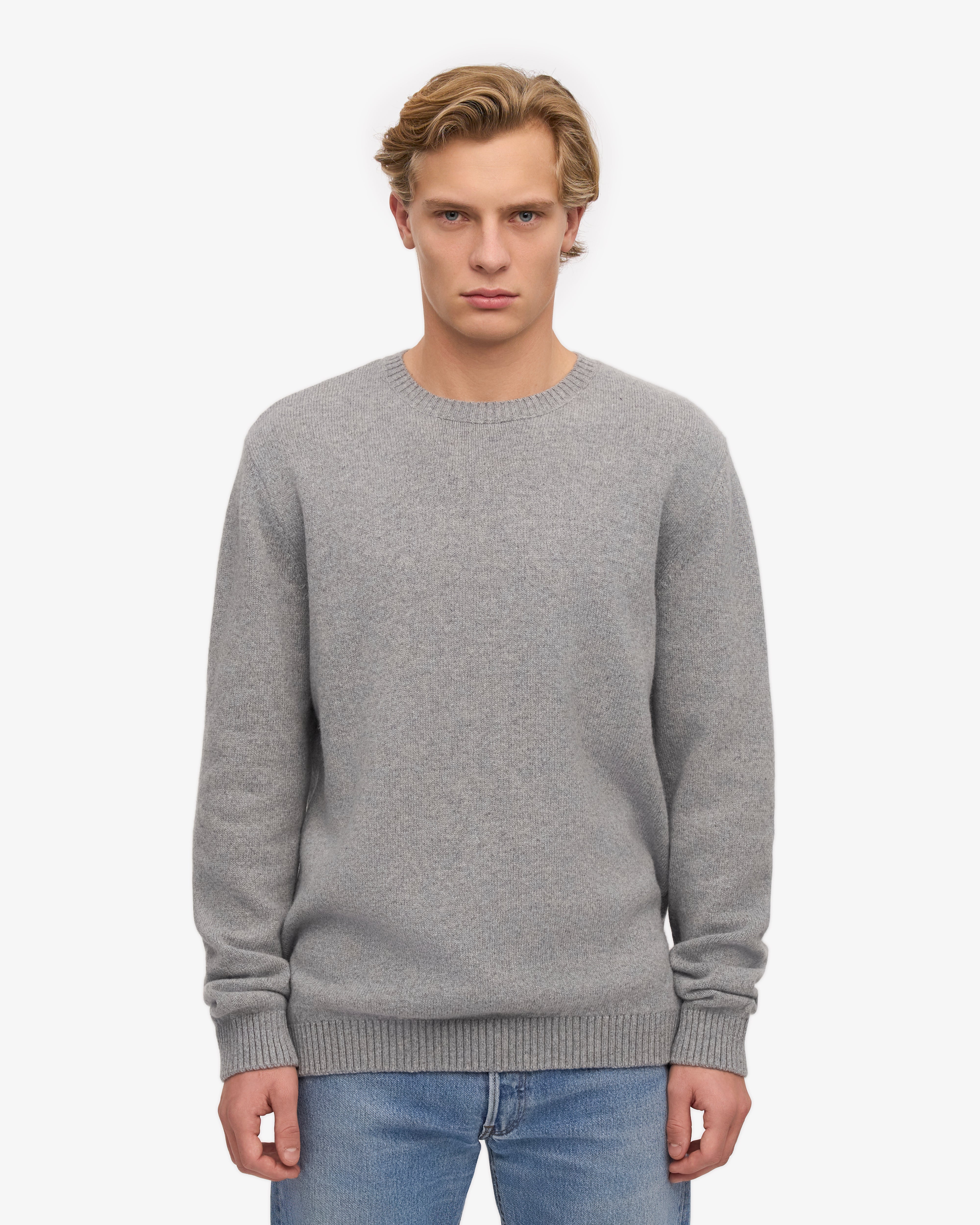Premium Classic Merino Wool Crew Neck Sweater - Heather Grey | Soft & Warm Winter Pullover for Men & Women | Perfect for Outdoor Activities & Casual Wear