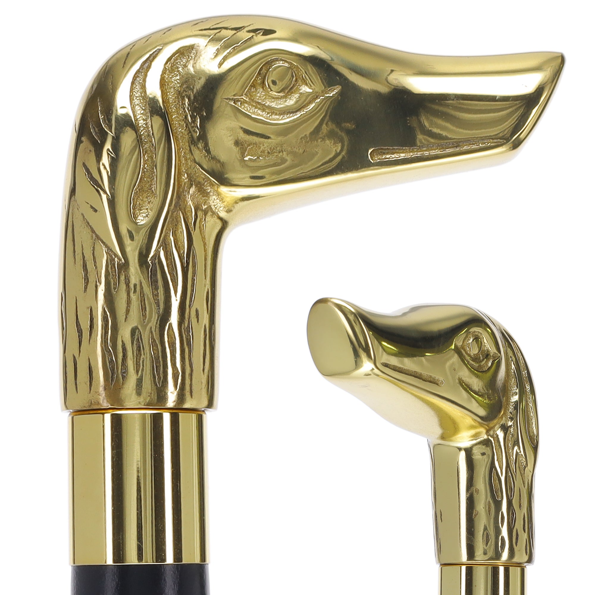 Premium Brass Dog Handle Walking Cane - Custom Shaft & Collar V3489 | Scratch & Dent Discount | Perfect for Seniors, Hiking & Fashion Accessory