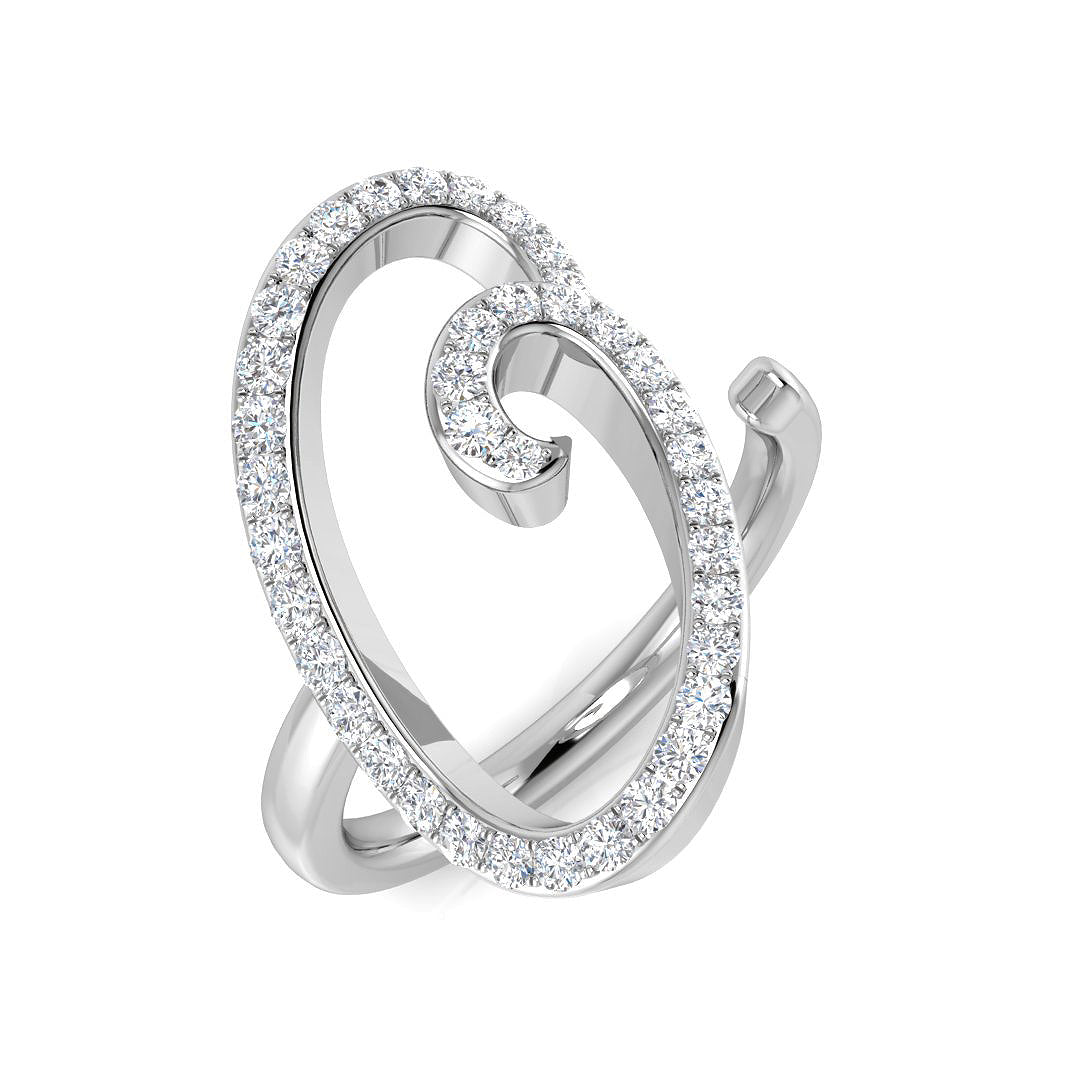 Initial Ring in White Gold - Personalized Name Jewelry for Women, Engraved Letter Ring, Elegant Gift for Her | Perfect for Birthdays, Anniversaries & Special Occasions