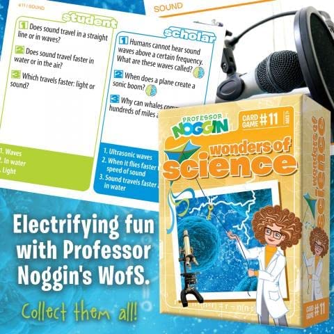 Professor Noggin Wonders of Science Trivia Card Game - Educational STEM Learning for Kids & Families - Perfect for Classroom, Homeschool & Game Nights
