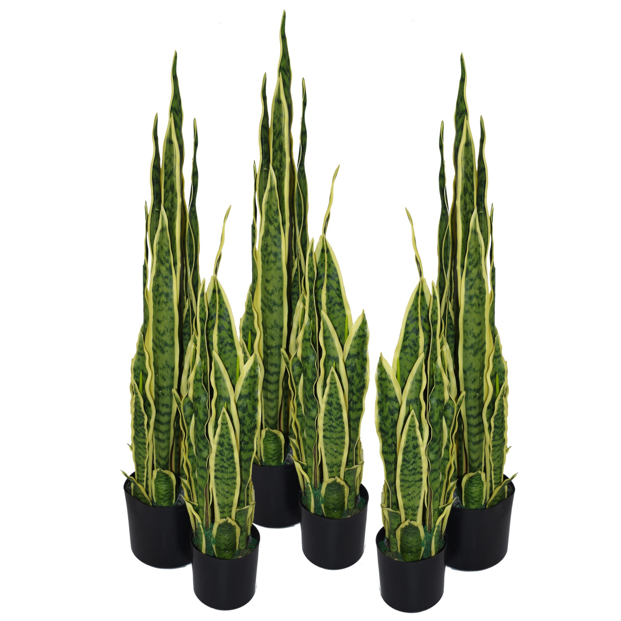 Artificial Tropical Snake Plant - 90cm Sansevieria Trifasciata for Home & Office Decor - Low Maintenance Indoor Houseplant for Living Room, Bedroom, or Workspace