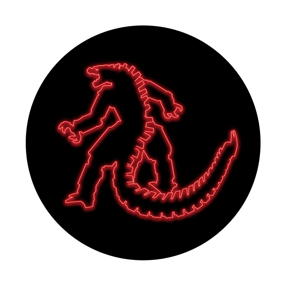 Godzilla vs Kong - Mechagodzilla Neon PopSockets Adhesive PopGrip for Phones & Tablets | Swappable Phone Grip & Stand | Perfect for Gaming, Streaming & Daily Use