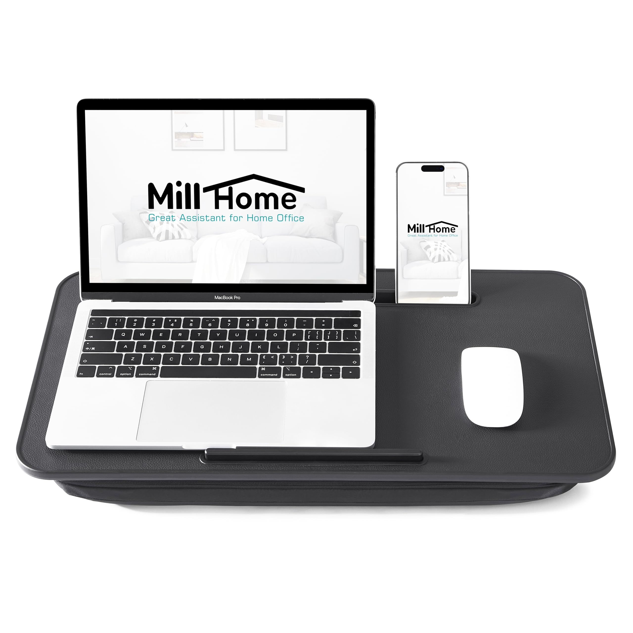 Portable Laptop Lap Desk with Cushion for 17