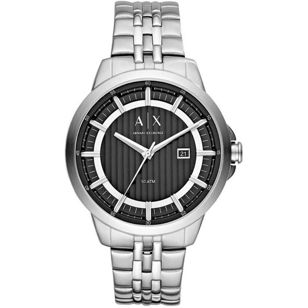 ARMANI EXCHANGE AX2260 Men's Stainless Steel Analog Quartz Watch - Silver Dial for Business, Casual & Formal Occasions