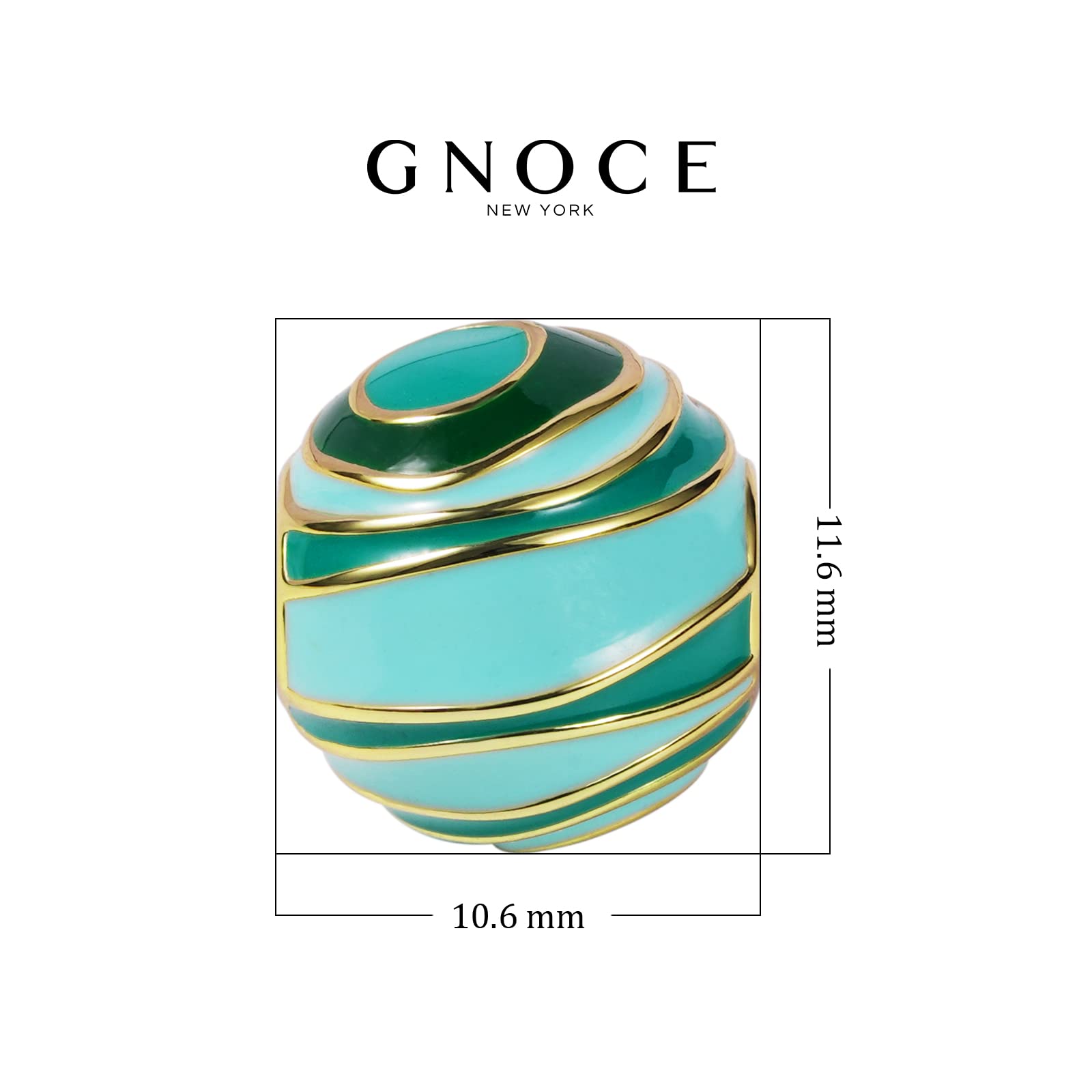 GNOCE 925 Sterling Silver 18K Gold Plated Solar System Planet Charm Bracelet for Women - Uranus Bead Pendant for Jewelry Making, Gift for Wife, Astronomy Lovers (Perfect for Birthdays, Anniversaries & Cosmic-Themed Outfits)