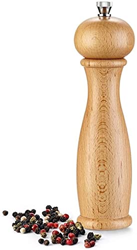 YLLLLY Wooden Salt and Pepper Grinder Set - Manual Spice Mill with Ceramic Rotor, Adjustable Coarseness - Perfect for Kitchen, Seasoning, Cooking & Dining Table Use