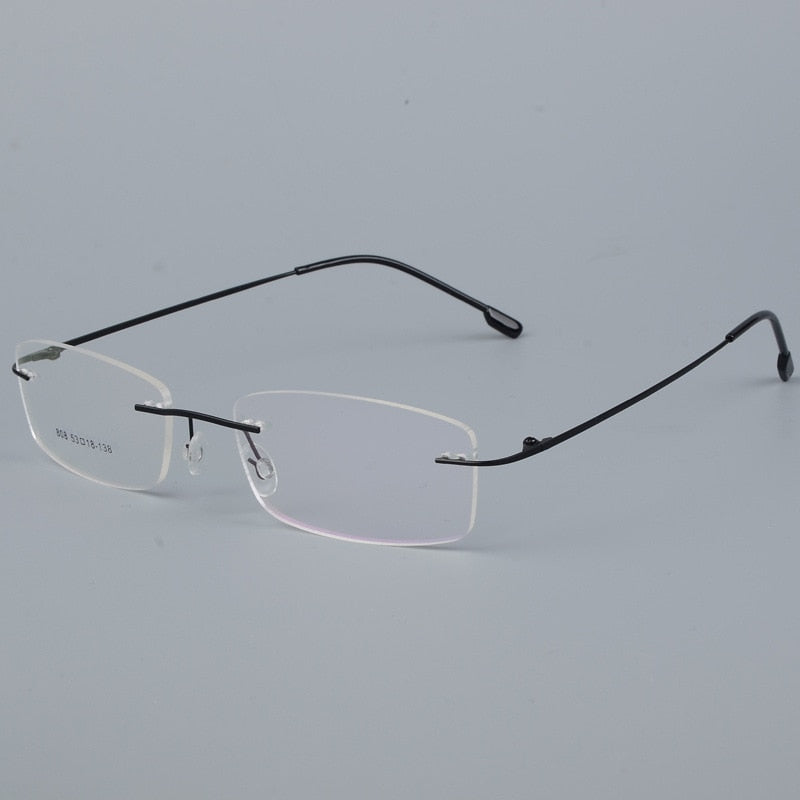 Bclear Titanium Alloy Rimless Eyeglasses for Men - Ultra Lightweight Frame Model SJ808 | Perfect for Office, Reading & Everyday Wear