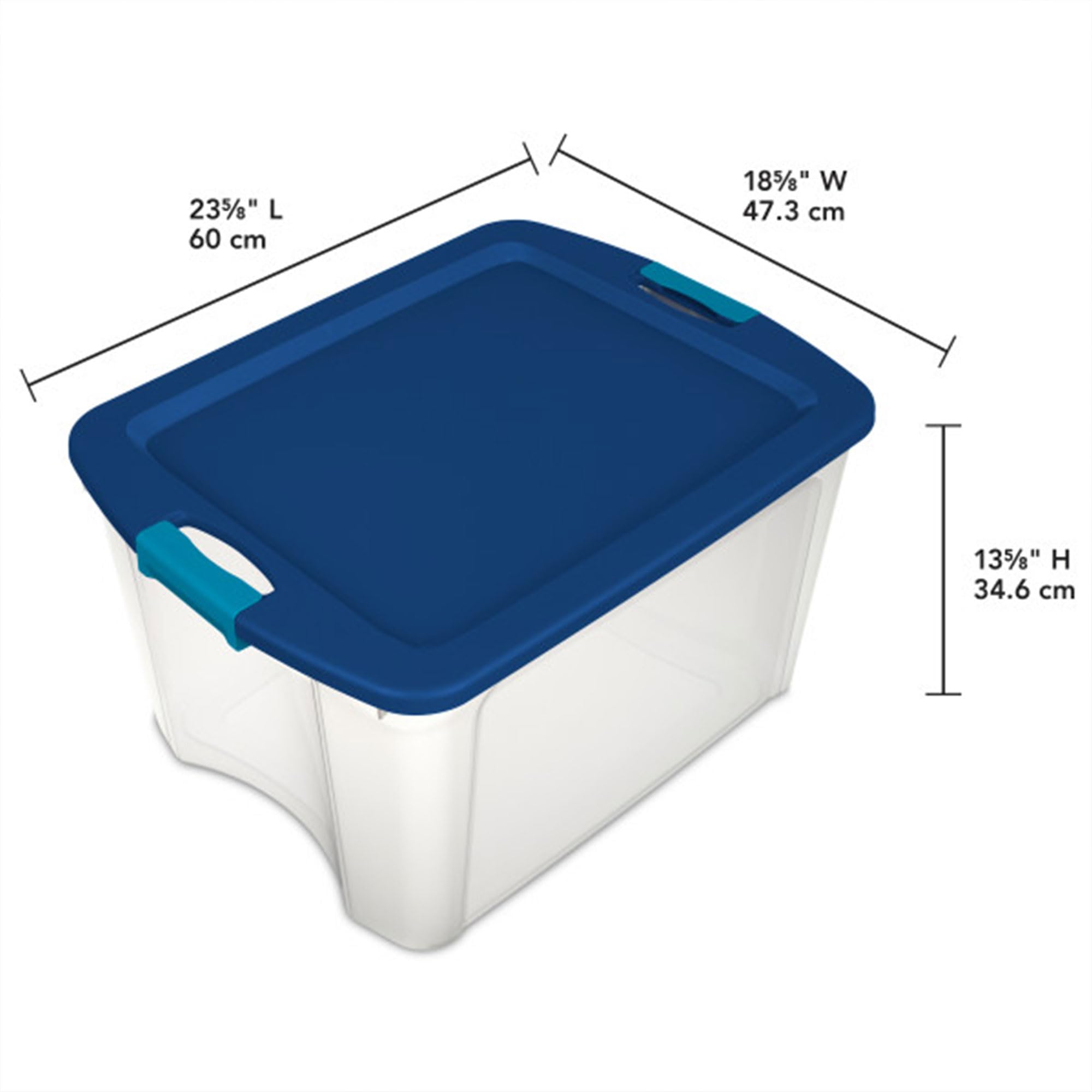 Sterilite 12-Pack 18 Gallon Clear Plastic Storage Bins with Latching Lids & Full-Grip Handles - Durable Stackable Organizer Boxes for Home, Office, Garage & Toy Storage - Perfect for Seasonal Clothes, Holiday Decorations & Kids Toys Organization