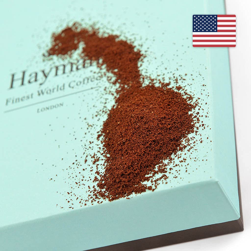 Premium Hayman 100% Pure Kona Ground Coffee - Medium Roast, Freshly Roasted Hawaiian Coffee (24oz/680g) | Perfect for Home Brewing, Office Use & Gourmet Gifts