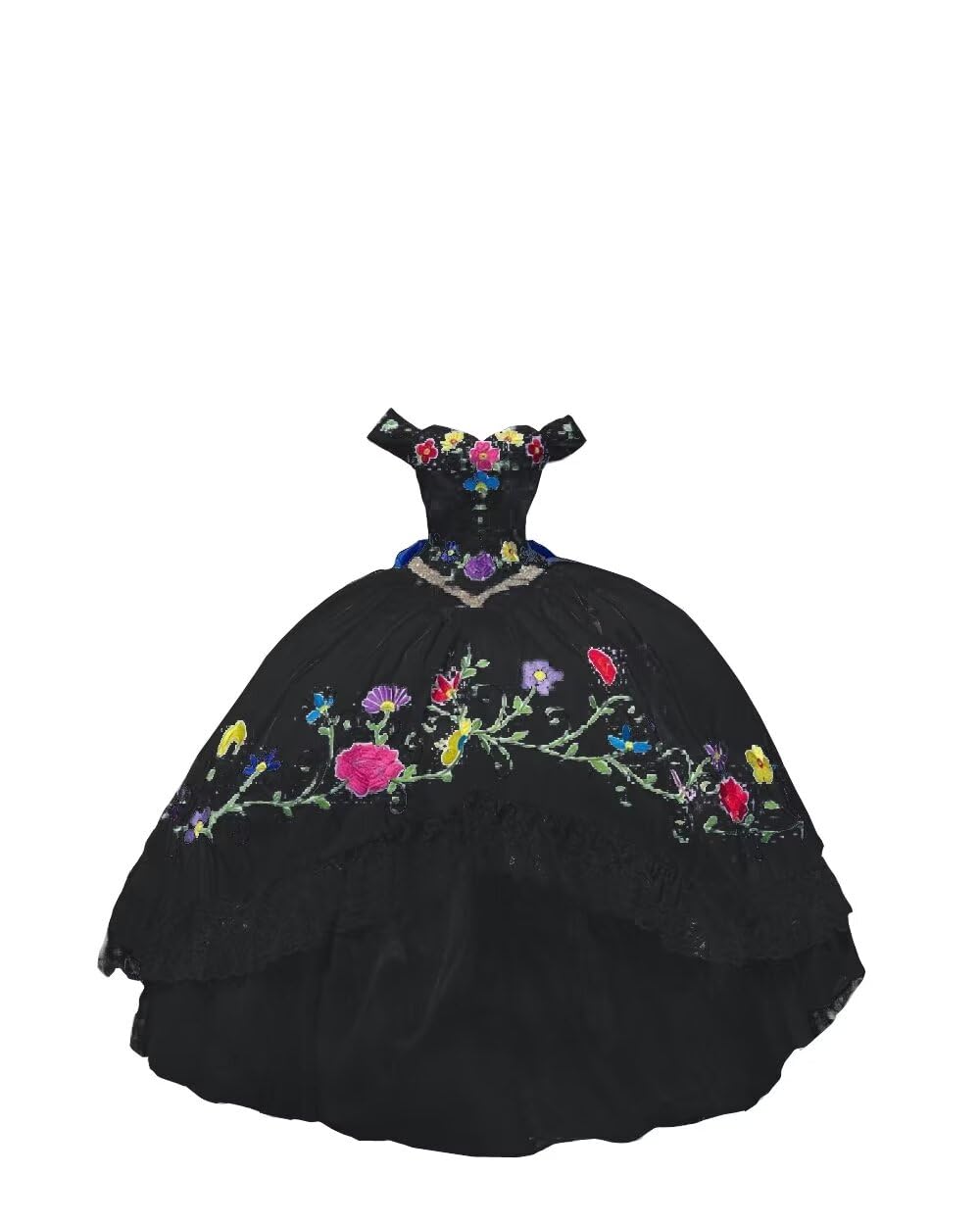 2025 Mexican Style Quinceanera Dress - Classic Embroidered Off-Shoulder Sweet 15 Party Gown for Girls | Perfect for Quinceañera Celebrations, Birthday Parties & Special Occasions