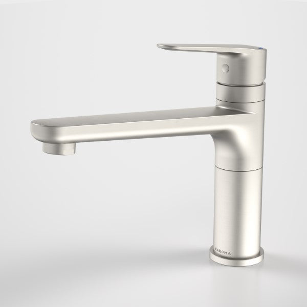 Caroma Opal Lead-Free Sink Mixer Hot & Cold Water Faucet - Brushed Nickel Finish for Kitchen & Bathroom Sink Installation