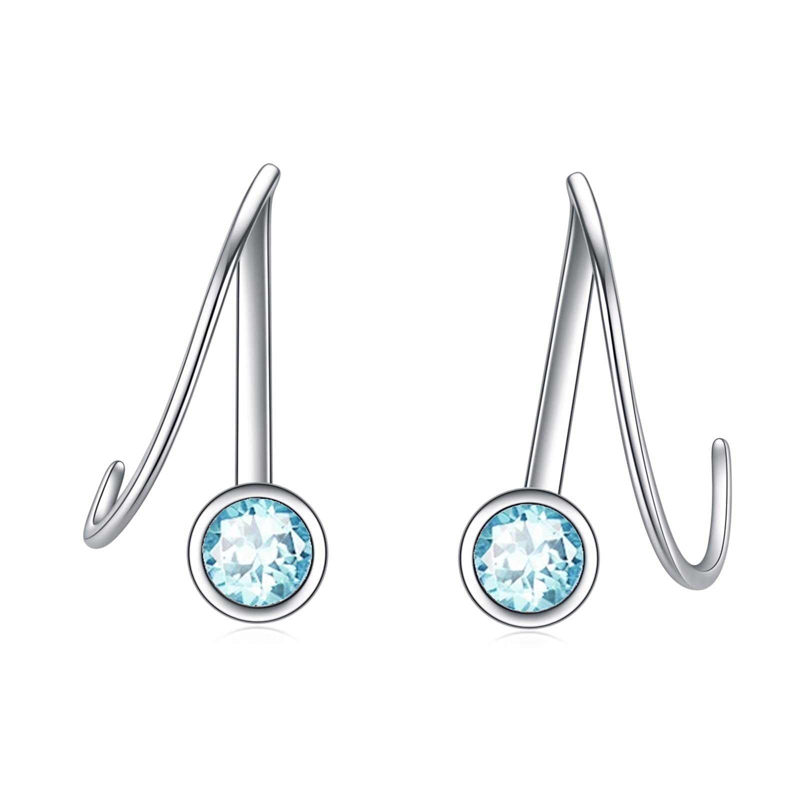 YAFEINI Sterling Silver Pearl Hoop Earrings for Women - Elegant Spiral Pull-Through Design, Small Hoop Style | Perfect for Parties, Weddings & Everyday Wear