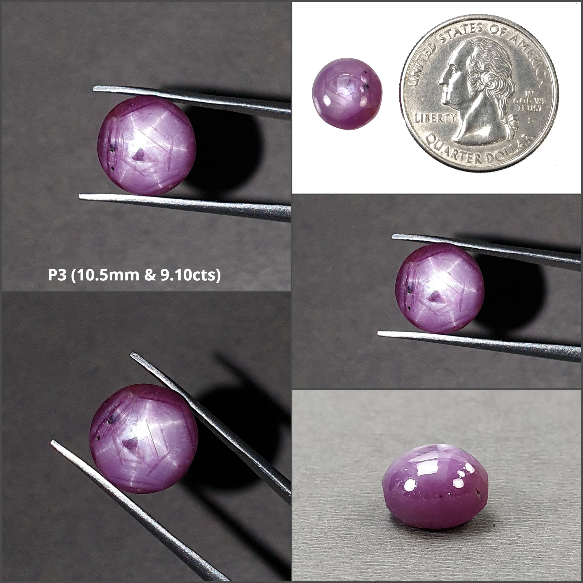 Natural Untreated African Pink Star Sapphire Cabochon - Rare 6-Ray Star Oval Gemstone for Jewelry Making & Collectors | Perfect for Rings, Pendants & Healing Crystals