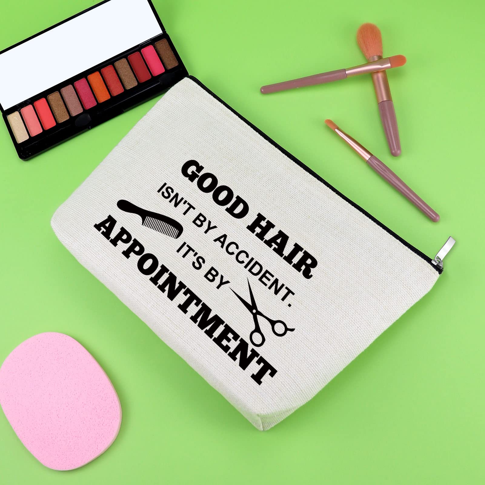 Funny Hair Stylist Gifts for Women - Cute Makeup Bag & Travel Toiletry Pouch - Perfect Hairdresser Appreciation, Birthday, Graduation & Retirement Gifts - Great for Salon Professionals, Cosmetologists & Beauty Lovers