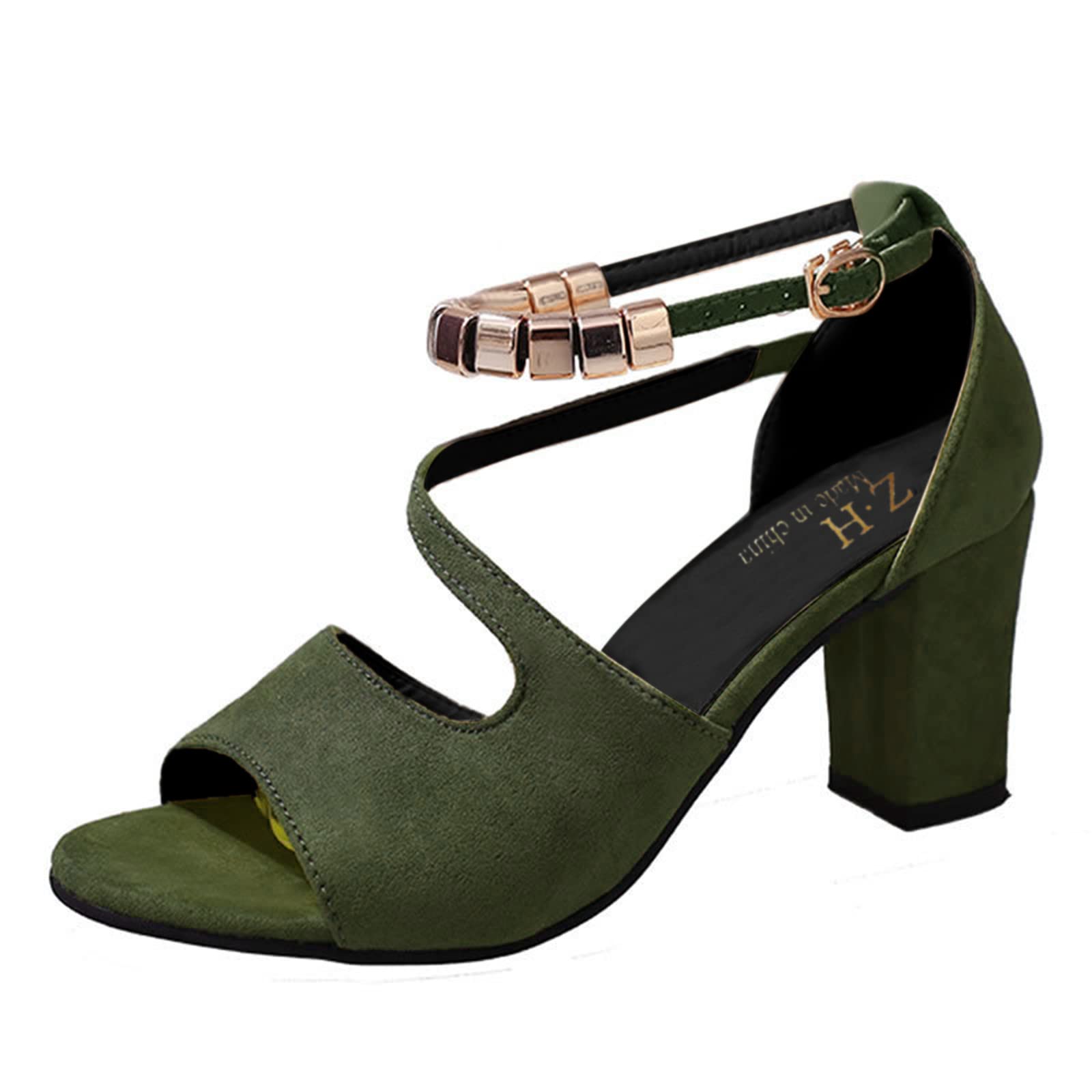 Sexy Women's Wedge Sandals with Block Chunky Heels - Open Toe Platform Sandals with Adjustable Straps for Summer Outfits & Beach Vacations