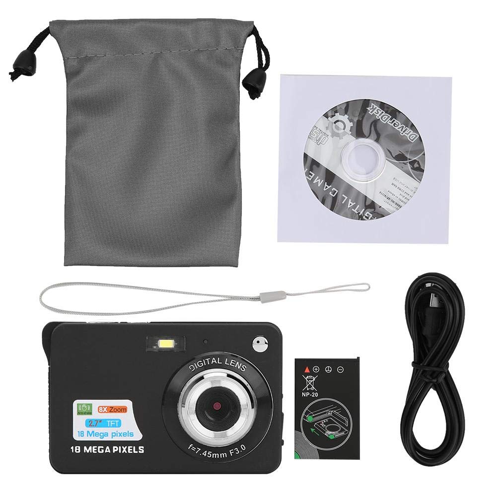 8X Zoom 18MP Digital Camera with 2.7