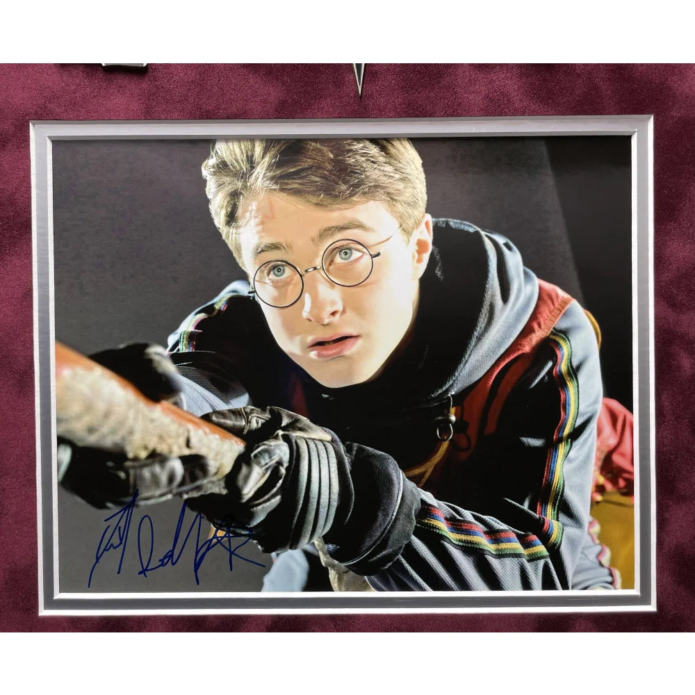 Daniel Radcliffe Signed Harry Potter 8x10 Photo Framed with Wand - JSA COA Authentic Autograph - Perfect for Collectors, Fans, and Home Decor