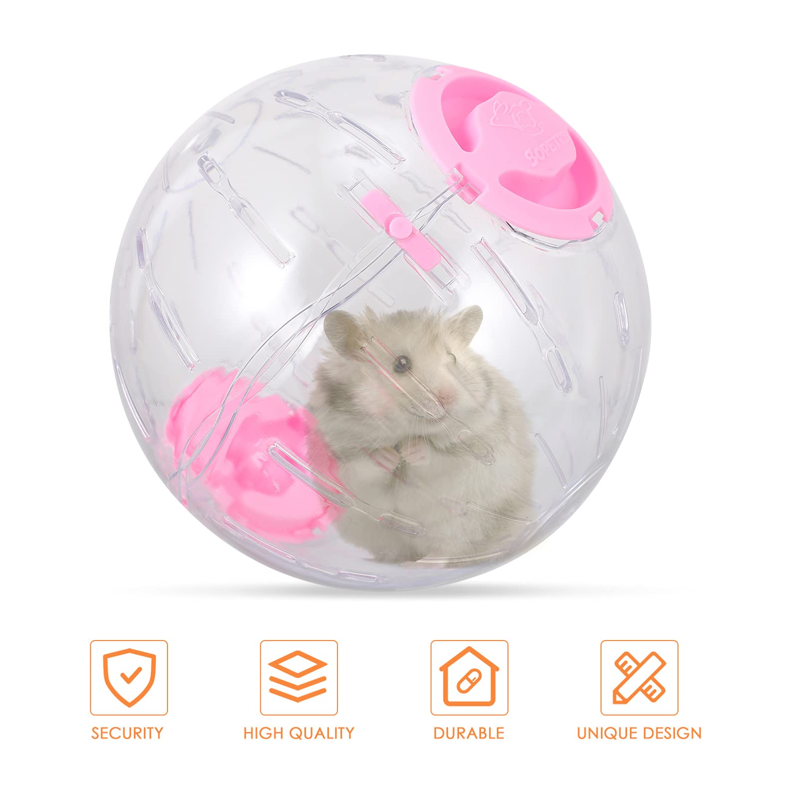 Balacoo Hamster Exercise Wheel - Small Animal Running Ball Toy for Guinea Pigs, Rats & Pet Rodents - Durable Plastic Cage Accessory for Hamster Cage & Playtime (1-Pack) - Perfect for Small Pet Fitness & Entertainment