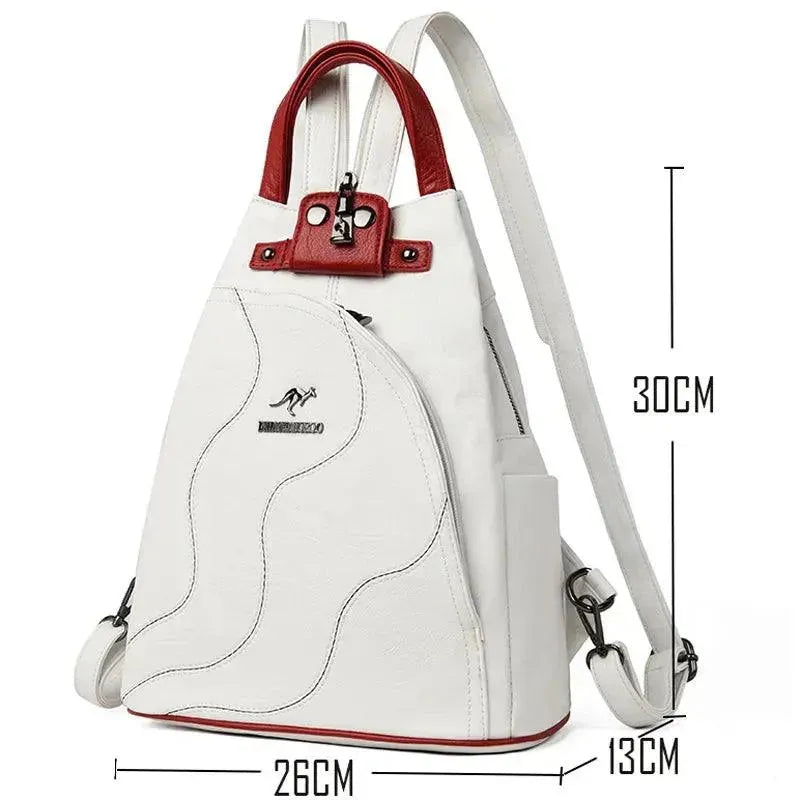 Vintage Leather Women's Travel Backpack - Durable & Stylish Carry On Backpack for Women, Perfect for Airplane, Hiking, Business & Weekend Getaways