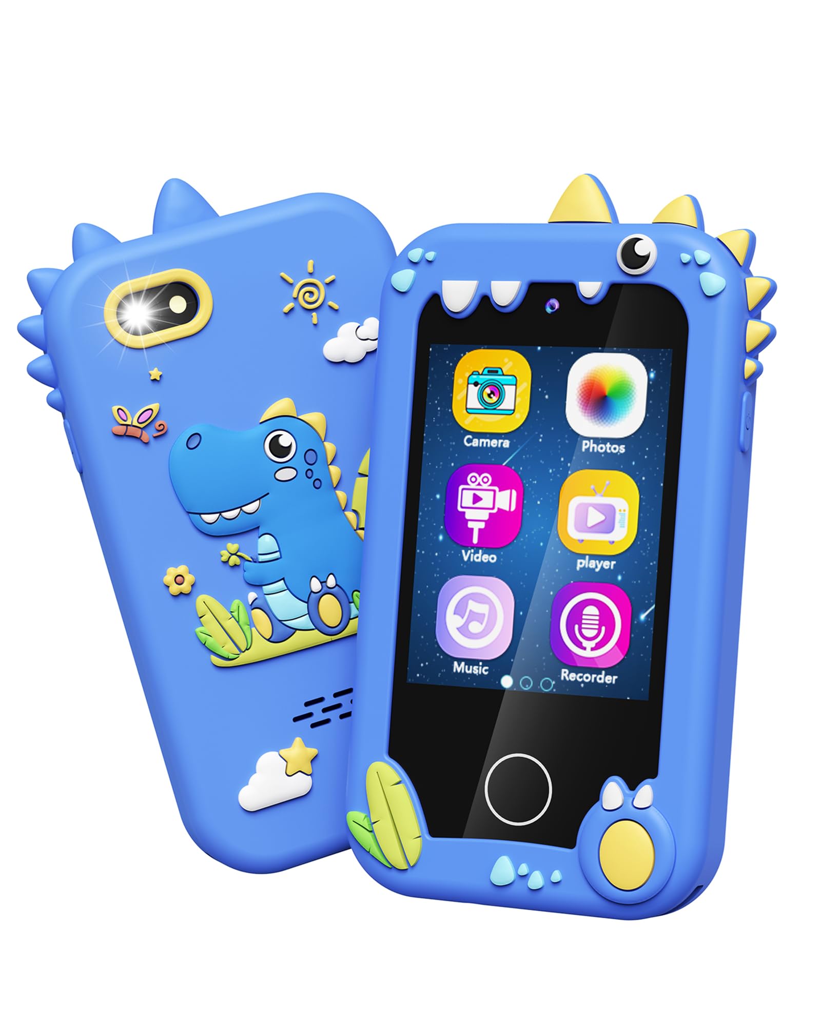 Smartphone Toy for Kids - Interactive Play Phone with Music, Dual Camera & Dinosaur Games - Best Gift for Boys & Girls Ages 3-8 - Perfect for Birthday, Pretend Play & Early Learning