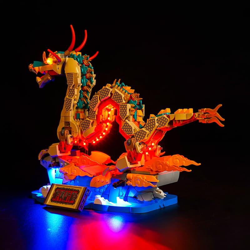 LEGO Auspicious Dragon 80112 Light Kit - DIY Lighting Set for LEGO Models | Perfect for Home Decoration, Gift Giving & Display