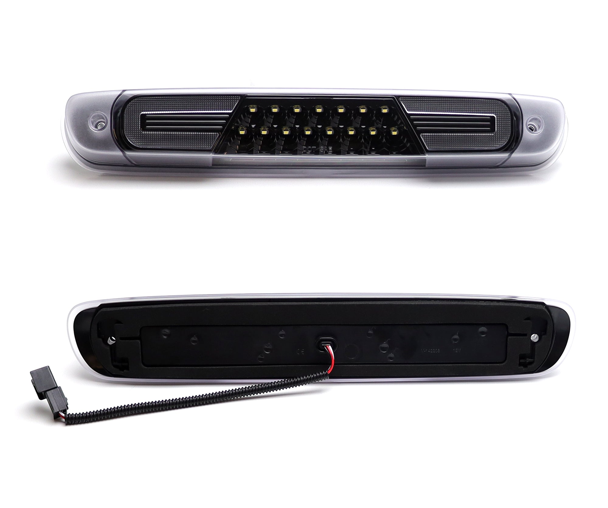 Clear Lens Black Interior C Ring LED 3rd Brake Light for 2007-2014 Chevy Silverado/GMC Sierra 1500 - Upgrade Your Truck's Style & Safety (Perfect for Night Driving & Off-Road Adventures)