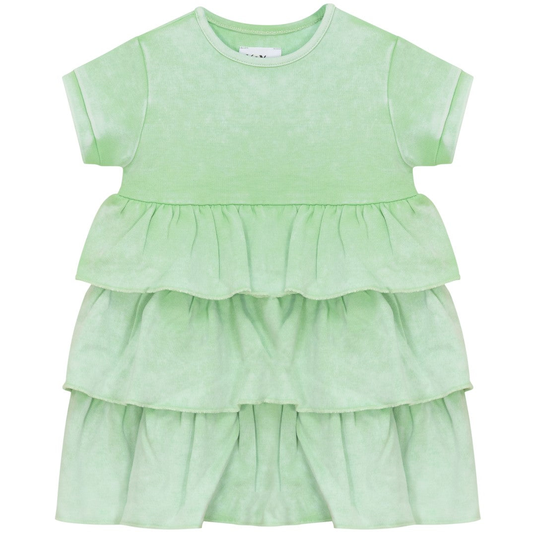 Kix Women's Layered Washed Mint Green Summer Dress - Casual Flowy Boho Maxi Dress for Beach, Vacation & Everyday Wear