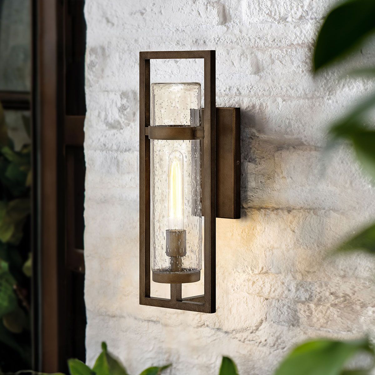 Outdoor Wall Light 1lt Black/Bronze E27 IP44 Waterproof - Perfect for Patio, Garden, and Porch Lighting