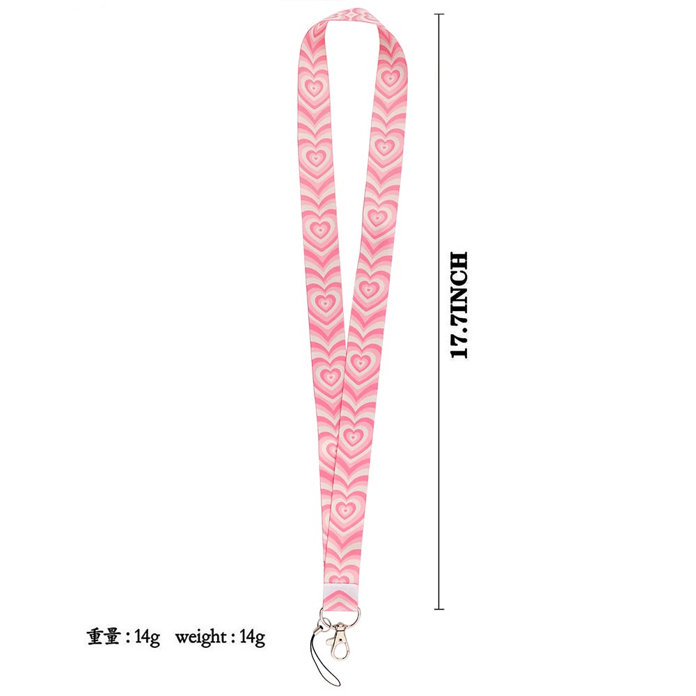 Cute Y2K Lanyard ID Holder for Girls - Purple Keychain for Badges & Phones