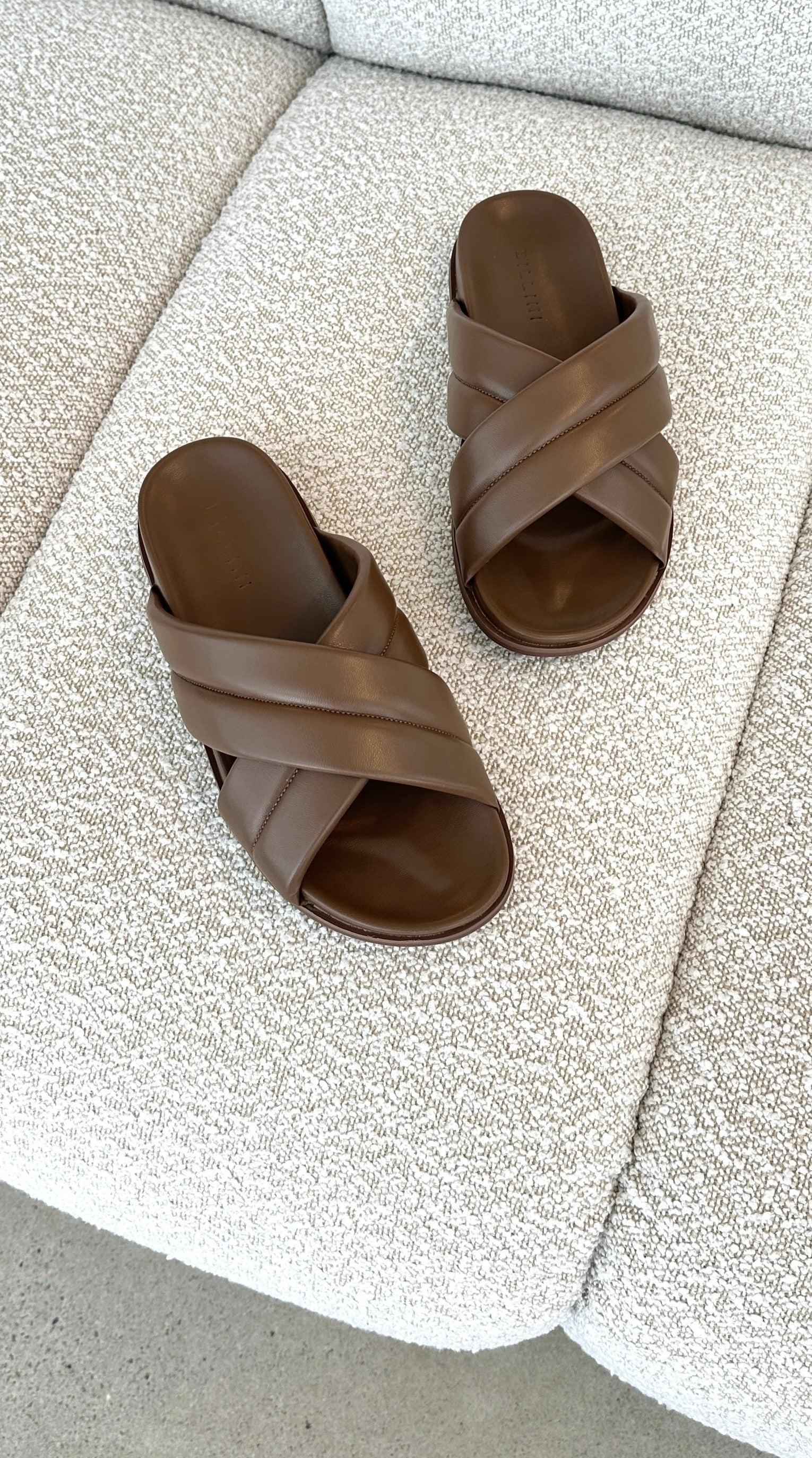 Fenmore Slide Sandals for Women - Comfortable Mocha Brown Casual Slides - Perfect for Beach, Pool, and Summer Outings