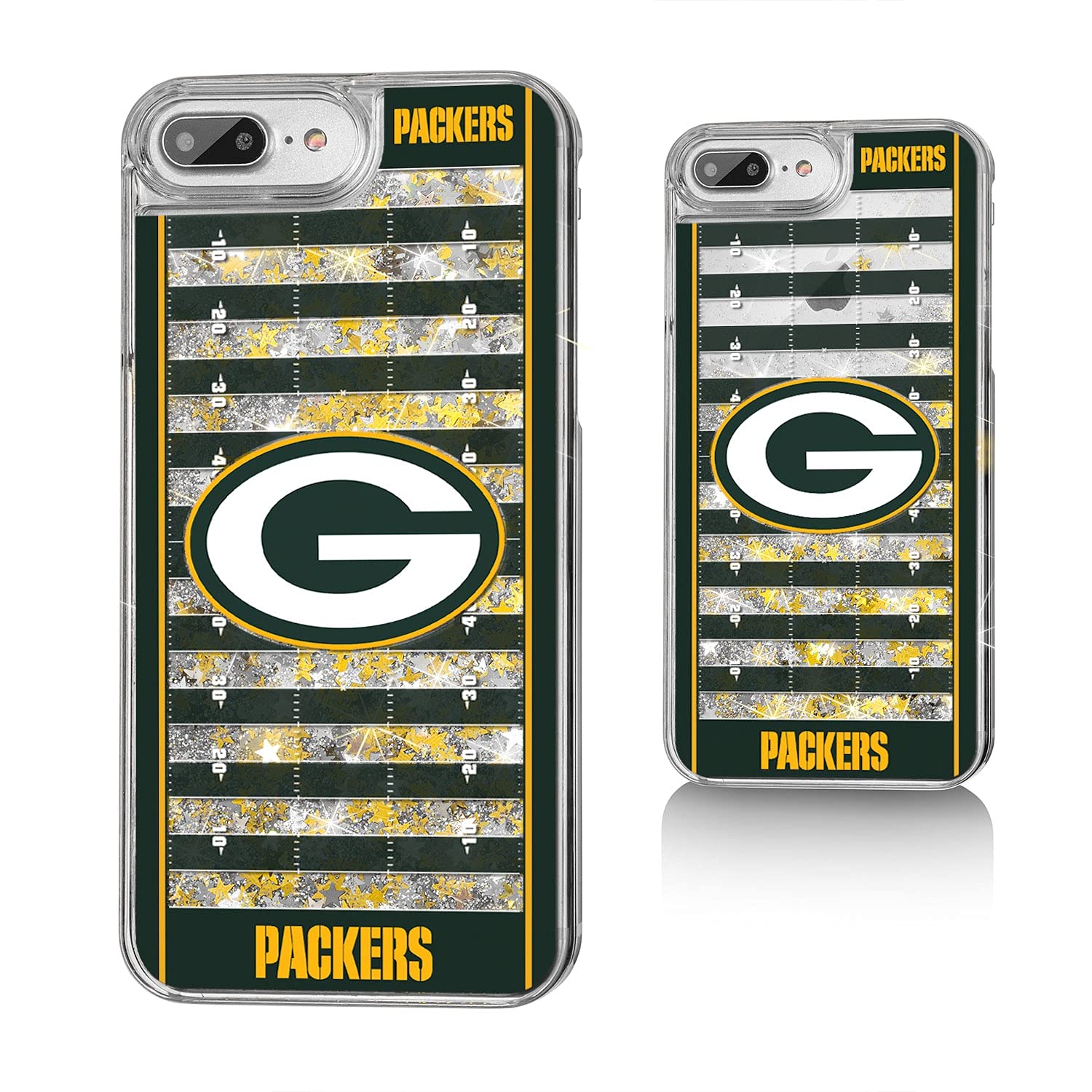 Green Bay Packers iPhone Case with Glitter Field Design - Durable Protective Cover for iPhone 13/14/15 - Perfect for Game Day, Tailgating & Packers Fans