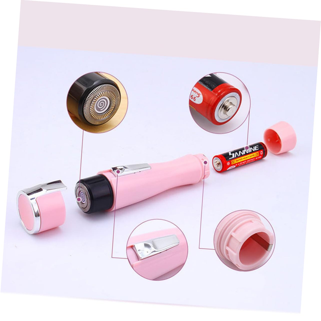 SaditY Women's Electric Razor - Rechargeable Face & Leg Shaver for Smooth Skin, Bikini Hair Remover, Painless Hair Removal (Pink) - Perfect for Travel, Gym & Daily Grooming Routine