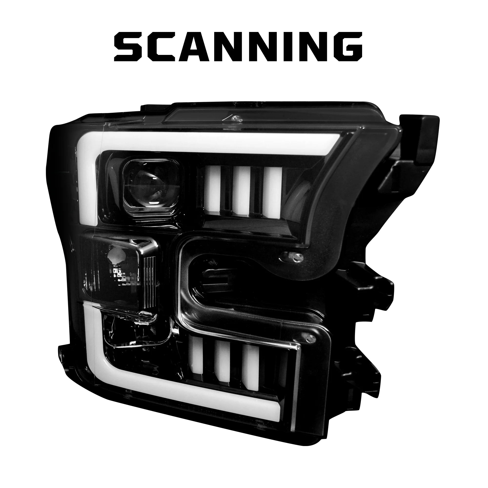 Ford F150 2015-2017 Projector Headlights with OLED DRL & LED Turn Signals - Smoked/Black Housing for Enhanced Visibility & Style - Perfect for Off-Roading, Night Driving & Truck Customization
