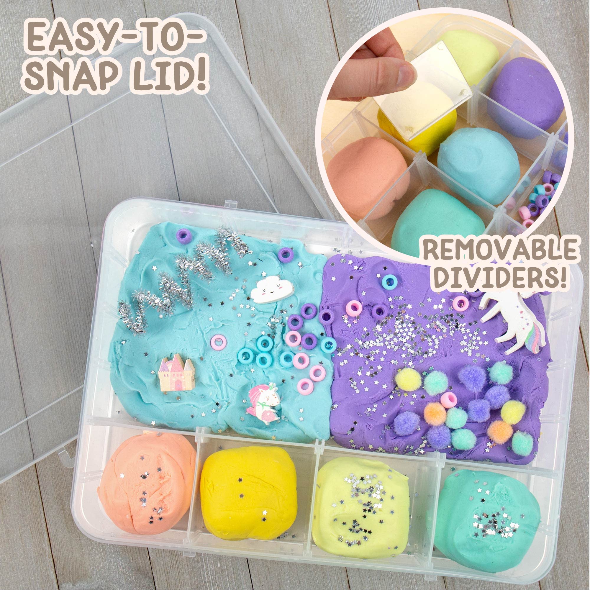 Magic Rainbow Unicorn Sensory Play Set for Kids - Educational Toys to Build Cognitive Development & Fine Motor Skills | Tactile Learning Activities for Preschoolers Ages 4-8 | Perfect for Travel, Classroom & Home Playtime