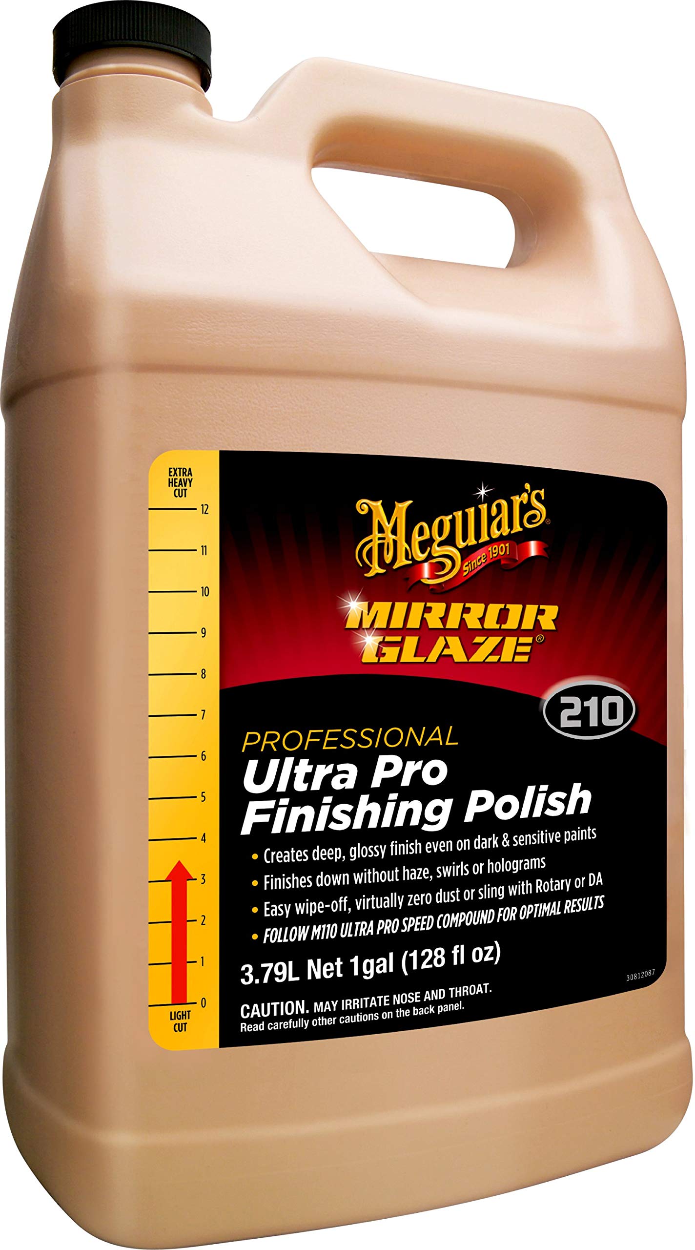 Meguiar's Mirror Glaze 210 Professional Ultra Pro Finishing Car Polish - 1 Gallon (3.79L) - M21001 - Premium Automotive Paint Correction & Shine - Perfect for Show Cars, Classic Vehicles & Daily Drivers