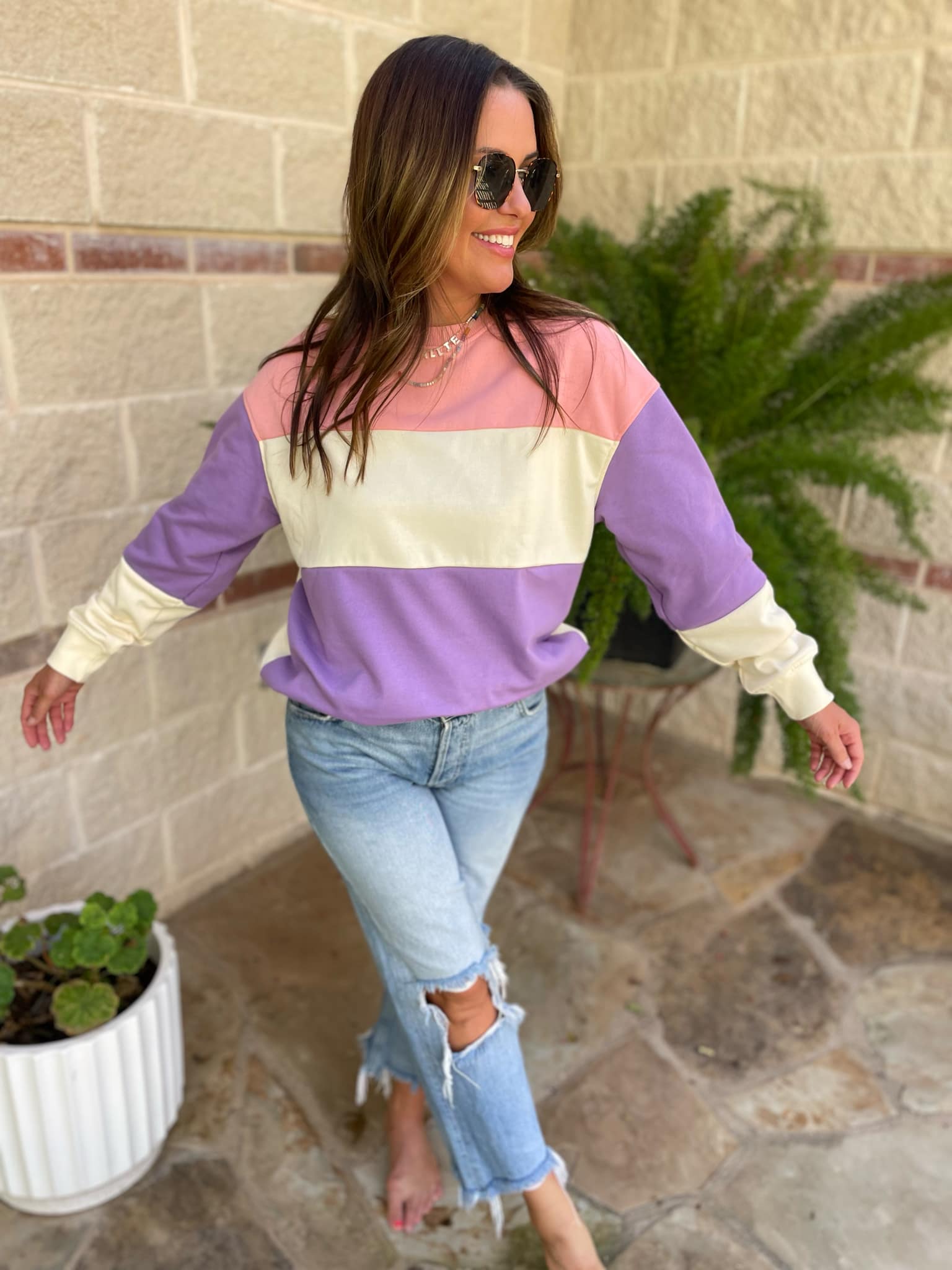 PREORDER: Finnley Colorblock Pullover Sweater - 4 Stylish Colors for Women | Perfect for Casual Outfits, Fall Layering & Cozy Winter Wear