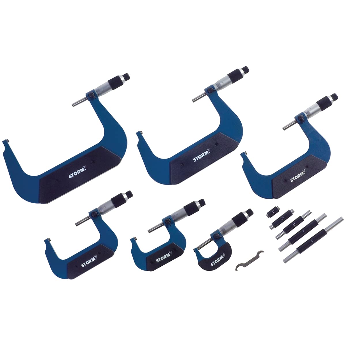3M116 Micrometer Set by Central Tools - Precision Measuring Tools for Metalworking, Machining & Engineering - Ideal for Workshops, Factories & DIY Projects