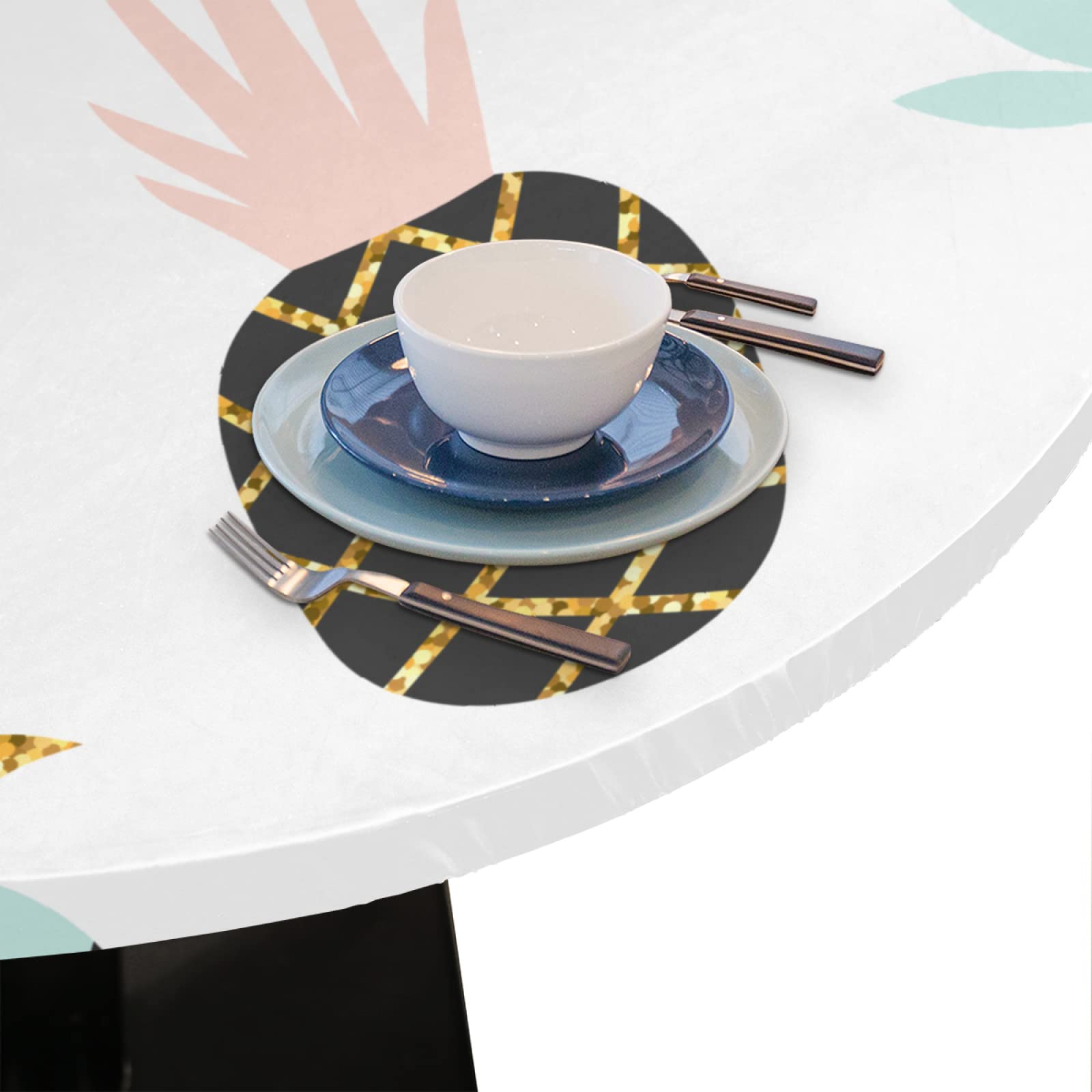Waterproof Elastic Vinyl Tablecloth for 45